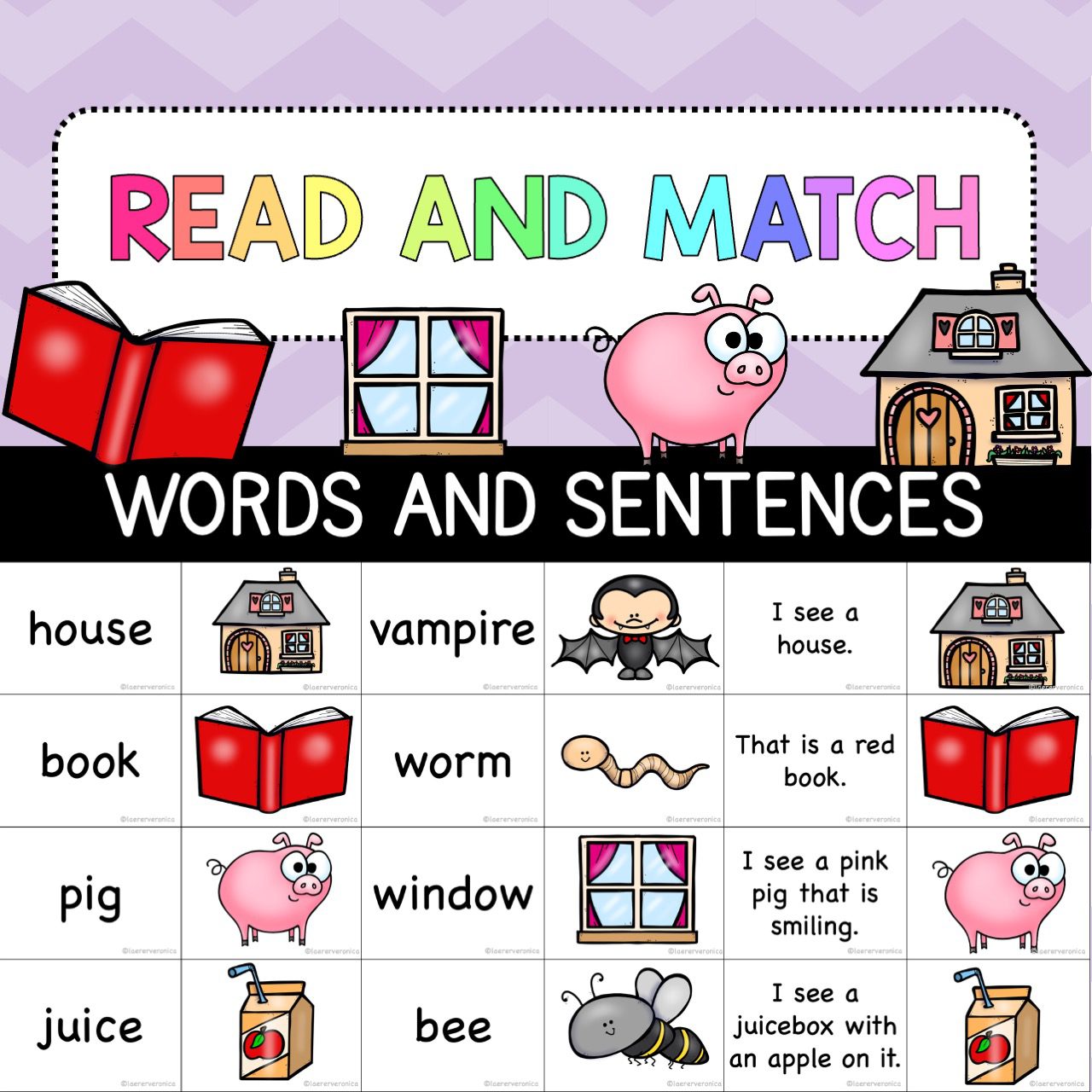 Read and match – Words and sentences