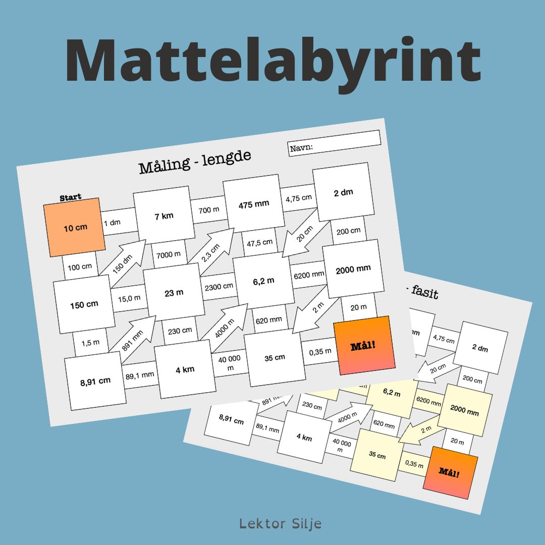 Mattelabyrint – lengde