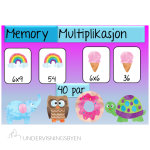 Memory med multiplikasjon