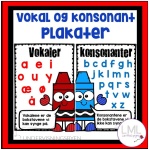 Plakat Vokaler og konsonanter