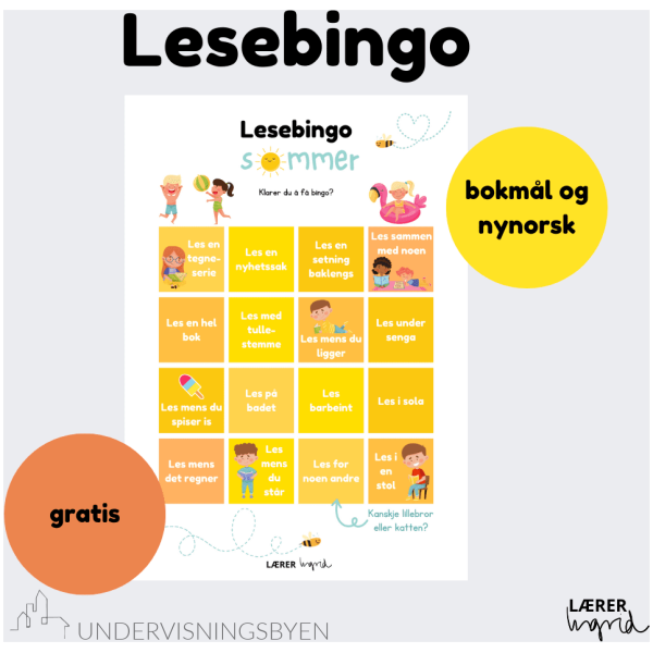 Lesebingo på bokmål og nynorsk
