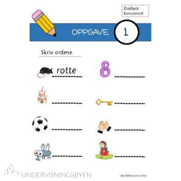 Oppgavehefte dobbel konsonant