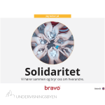 Solidaritet – Lettlest maxibok med stor skrift, bilde og spørsmål