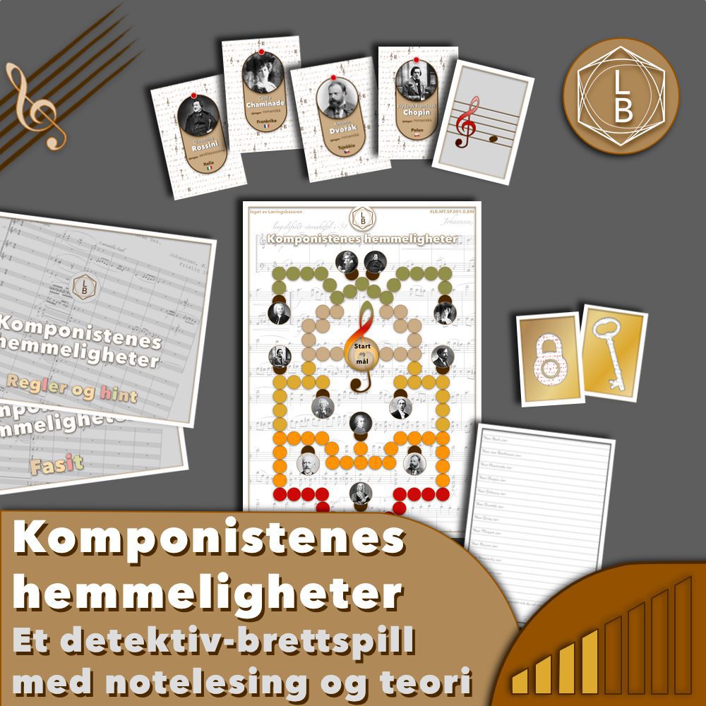 Spillet “Komponistens hemmeligheter” (bokmål og nynorsk)