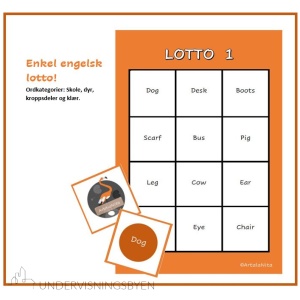 Engelsk Lotto: Enkle ord