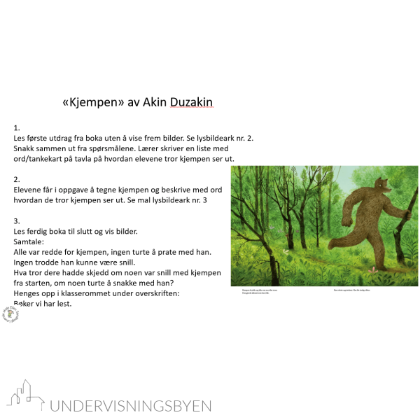 Skrive ut fra litteratur - Kjempen