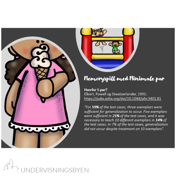 Minimale par spill med fornøyelsesparktema - stopping av /f/-lyd