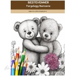 Fargelegg “bestevenner” – 20 sider bamsemotiver