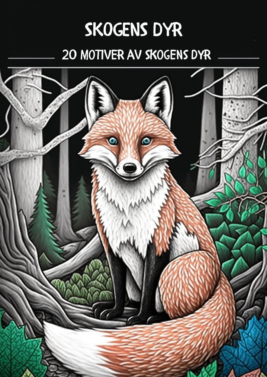 Fargelegg Skogens dyr – 20 sider