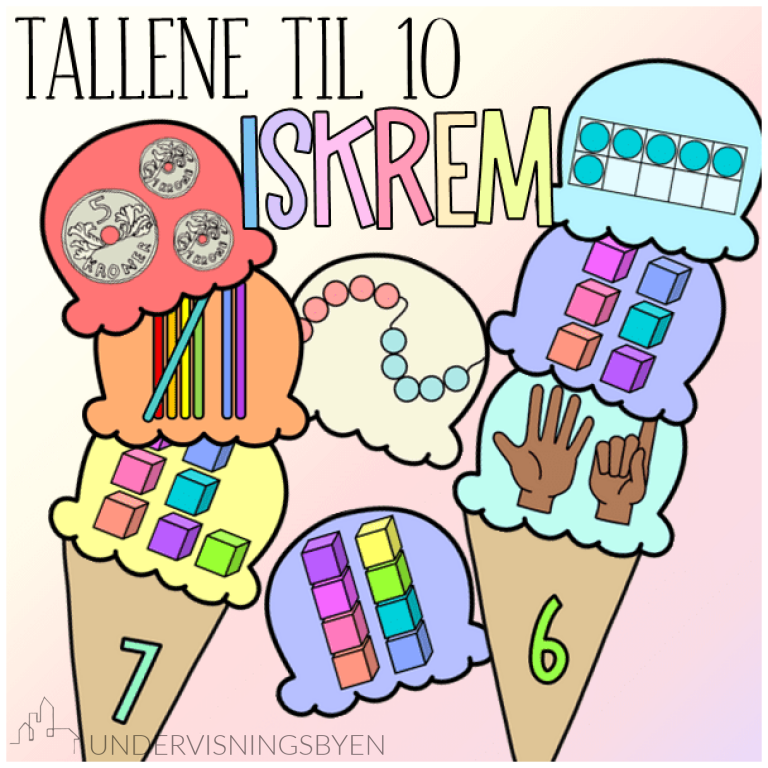 Tallene til 10 iskrem | Undervisningsbyen.no