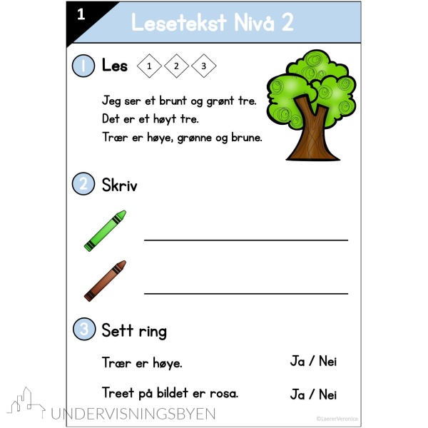 Les og skriv – Lesetekster 1 Nivå 2 - Bilde 2