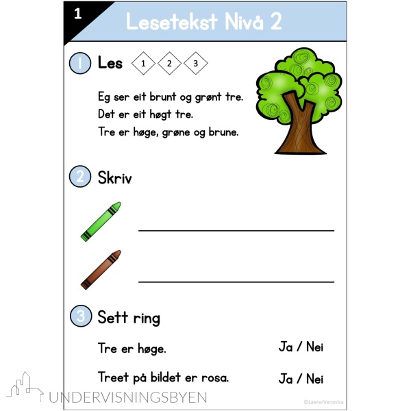 Les og skriv – Lesetekster 1 Nivå 2 - Bilde 3
