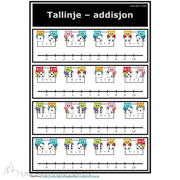 Addisjon og Subtraksjon med terninger (opp til 10) - Bilde 5