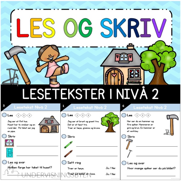 Les Og Skriv - Samlepakke - Lesetekster 1-3 Nivå 2 | Undervisningsbyen.no