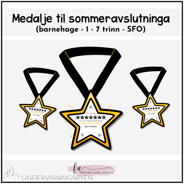 Du er en stjerne - (medalje till sommeravslutninga)