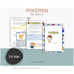 Pokémon, matematikkhefte for 3-4.trinn