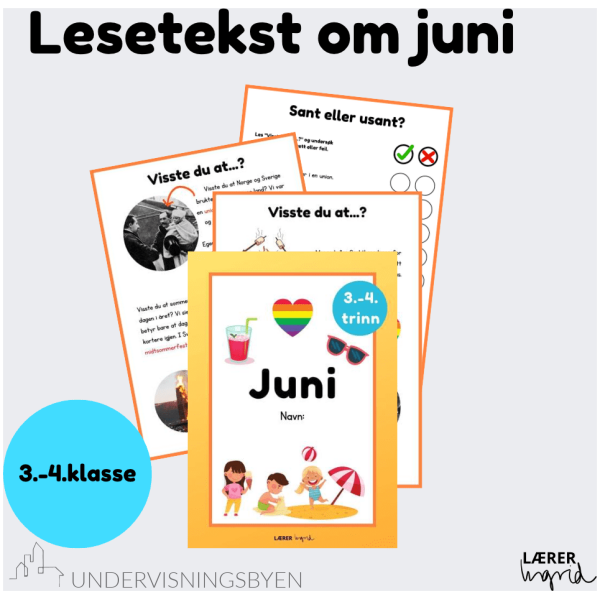 Lesetekst om juni 3.og4.klasse (BM og NN)