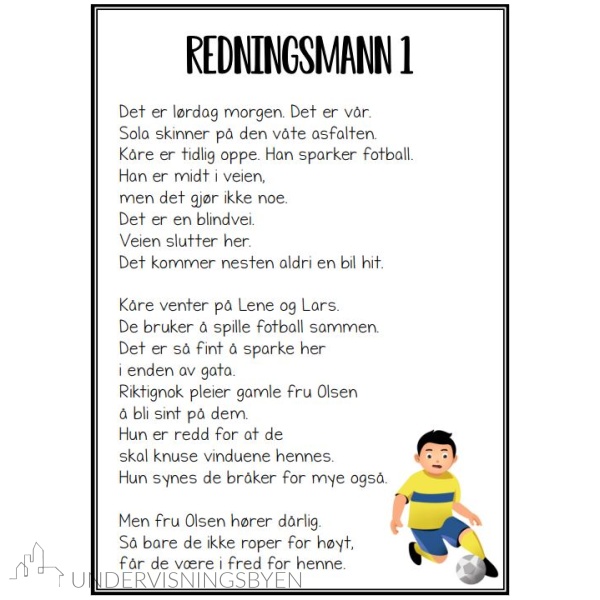 Lettleste leselekser "Redningsmann"