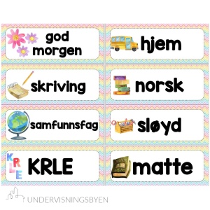 Dagsplan (regnbue) på norsk