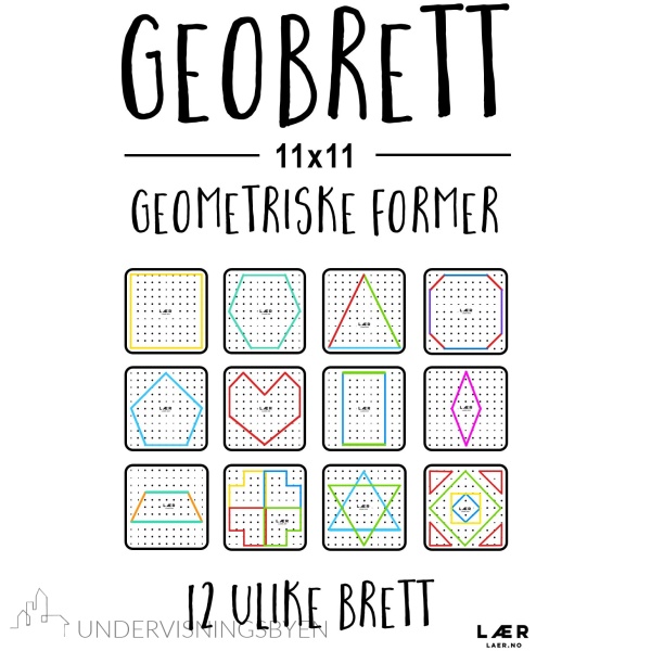 Oppgaver til Geobrett 11x11 - Geometriske former