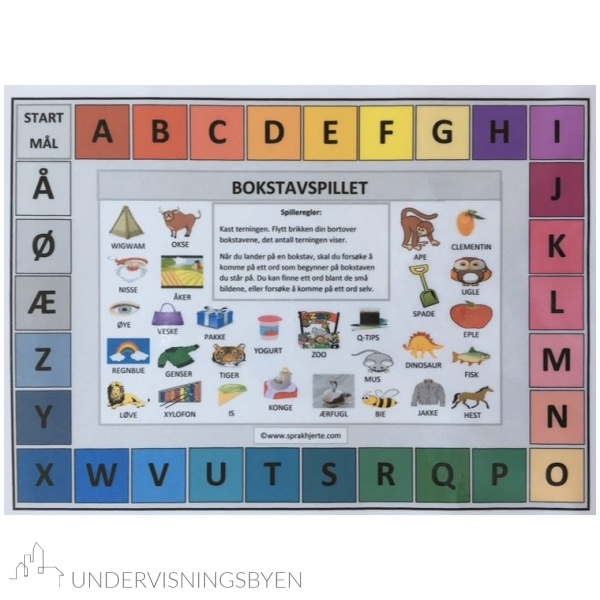 Bokstavspill med store og små bokstaver