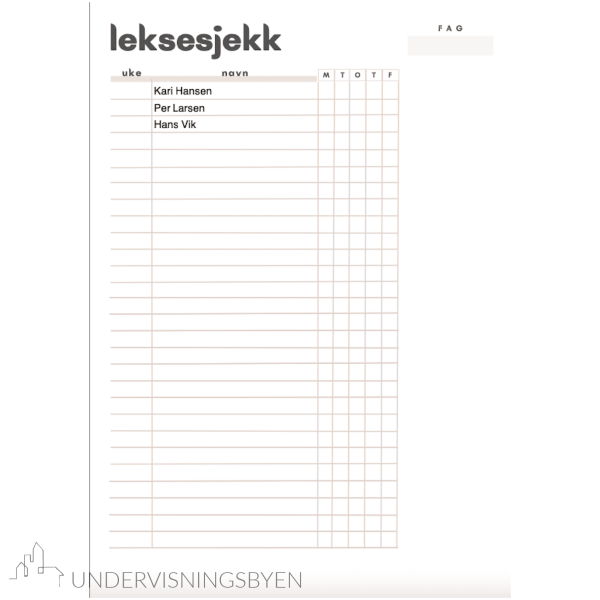 Ulike lister med autofyll av navn og klasse - Bilde 5