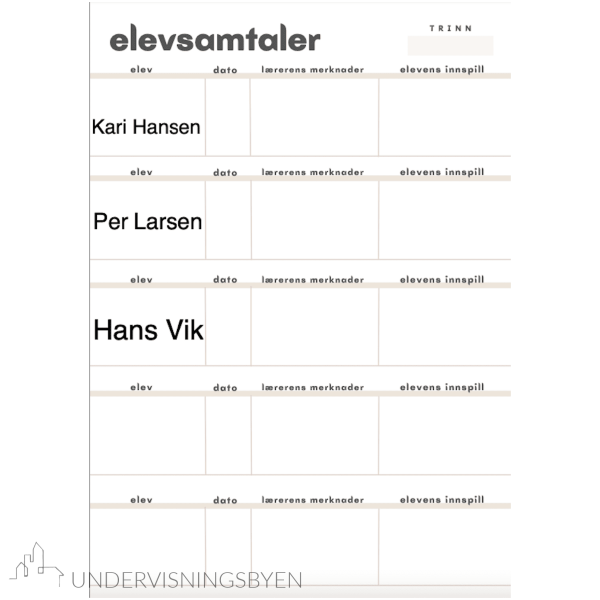 Ulike lister med autofyll av navn og klasse - Bilde 8