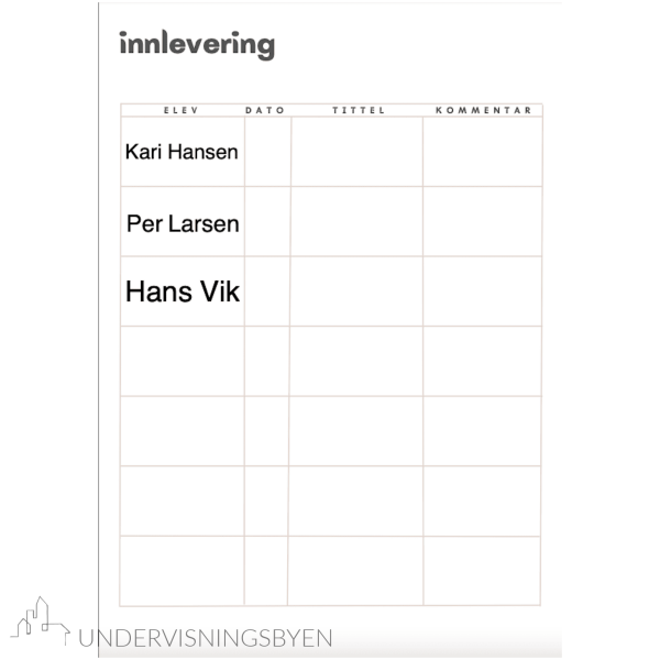 Ulike lister med autofyll av navn og klasse - Bilde 11