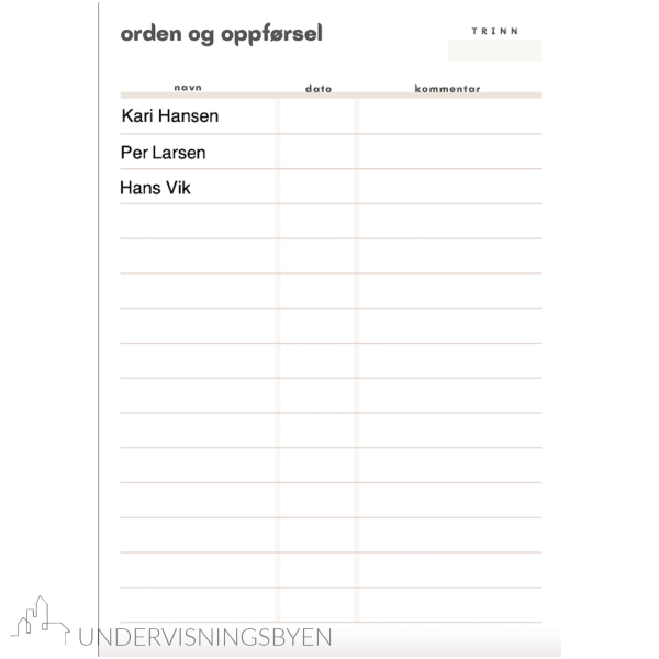 Ulike lister med autofyll av navn og klasse - Bilde 12