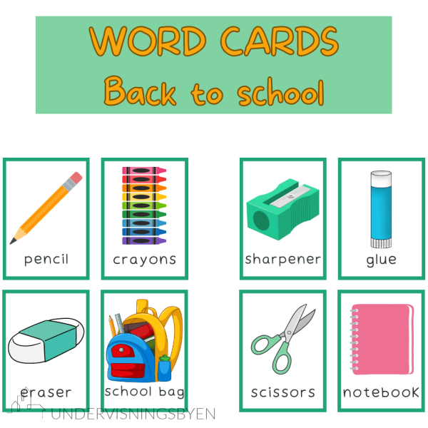 Bildekort - Back to school
