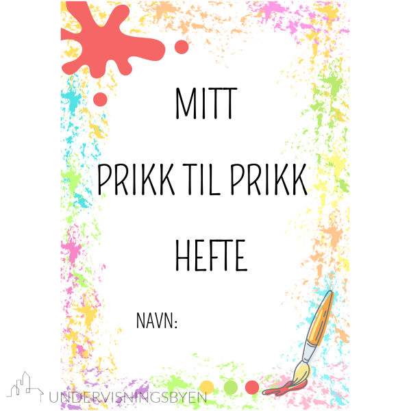 Prikk til prikk hefte med dyr - tall 0-90 / 12 oppgaver