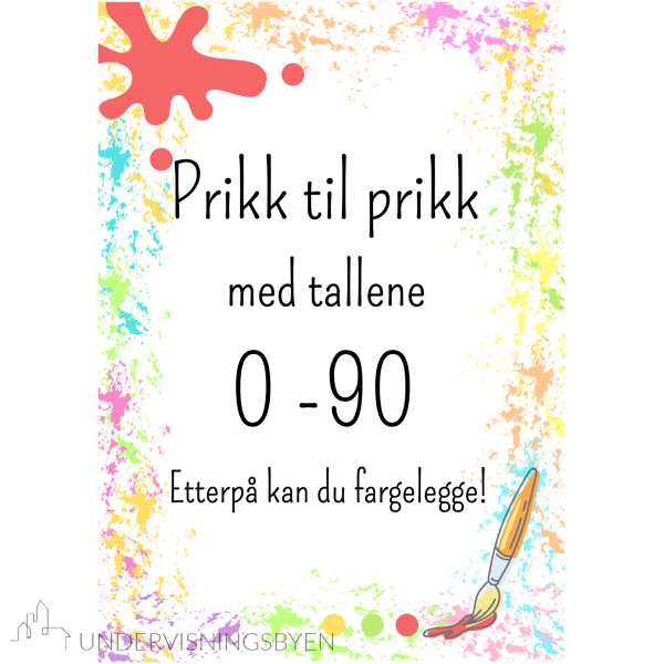 Prikk til prikk hefte med dyr - tall 0-90 / 12 oppgaver - Bilde 5