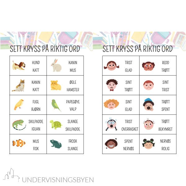 Hefte med begreper / avkryssing / 9 sider - Bilde 5
