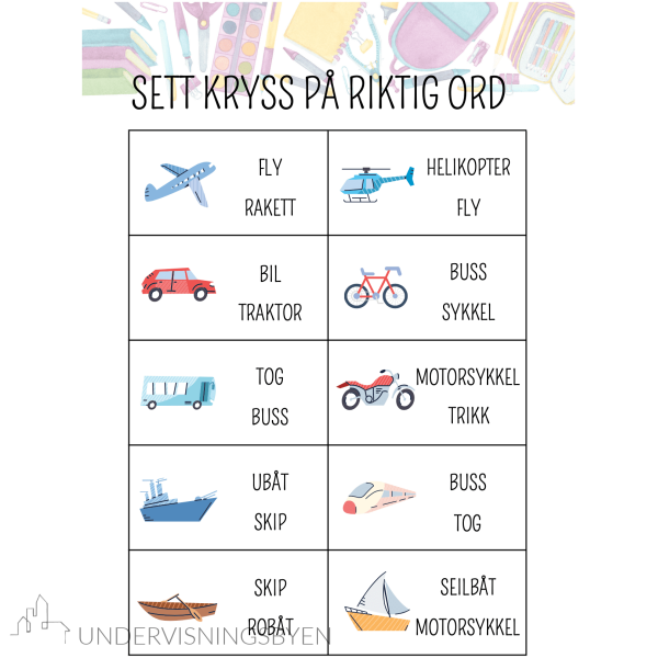 Hefte med begreper / avkryssing / 9 sider - Bilde 6