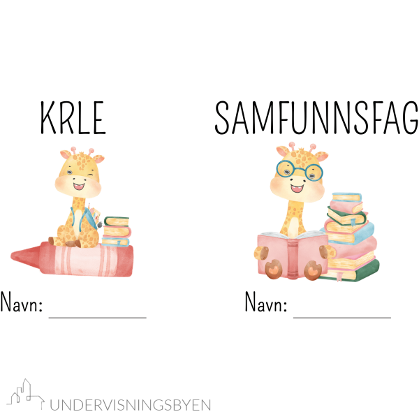 Forsider til kladdebøker / barneskolen / dyr med bøker - Bilde 5
