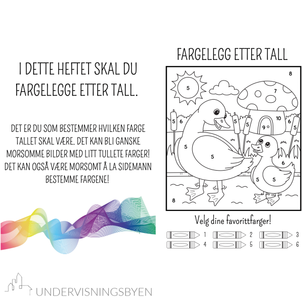 Fargelegg etter tall / 6 oppgaver - Bilde 6