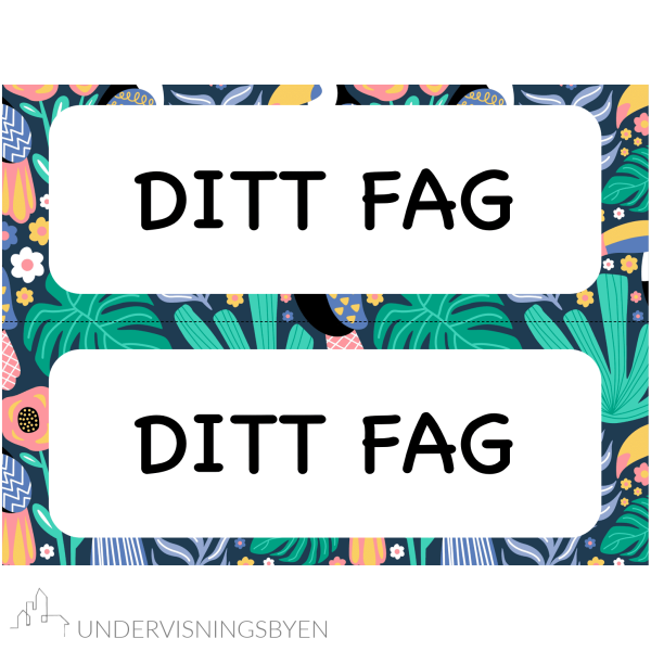 Redigerbare lapper til klasserommet / dagsplan / navn / fag / fargerik - Bilde 3