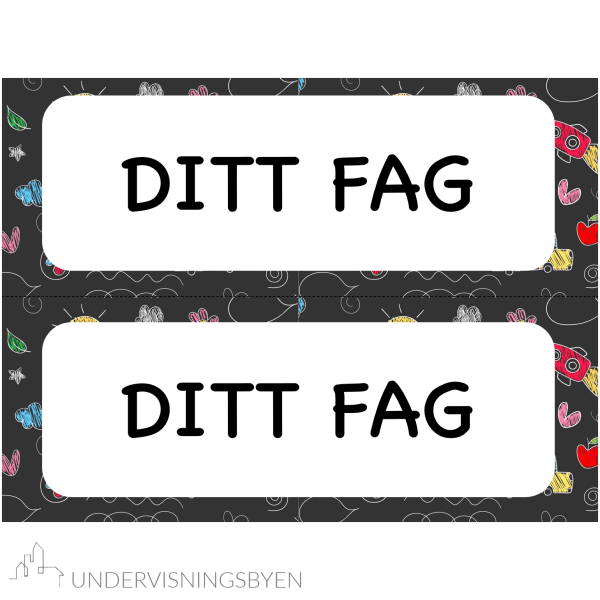 Redigerbare lapper til klasserommet / dagsplan / fag / navn / tavledesign - Bilde 3
