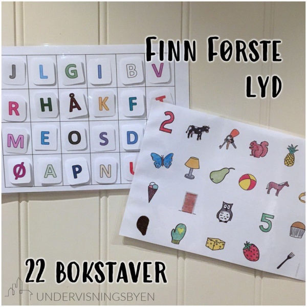 Finn første lyd - 22 bokstaver
