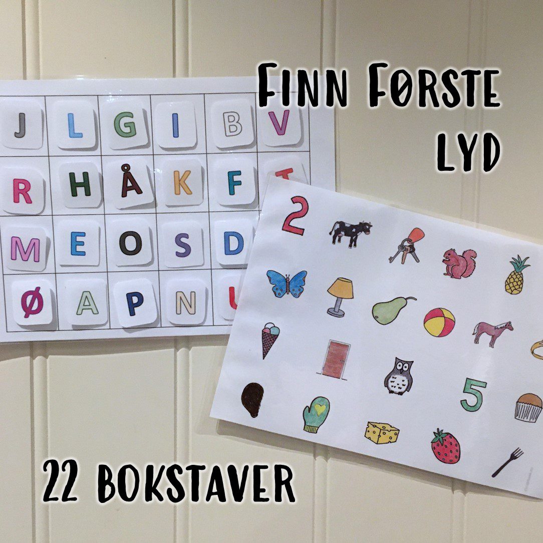Finn første lyd – 22 bokstaver