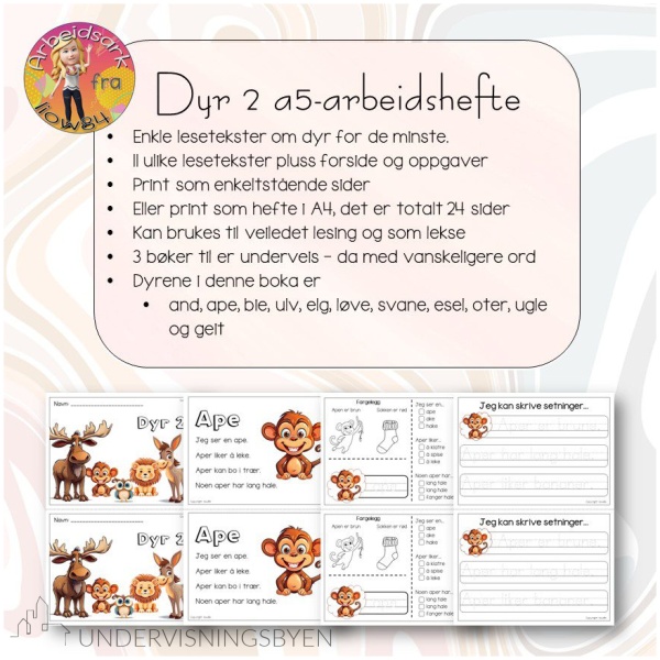 Lesetekster - Dyr 2 arbeidshefte
