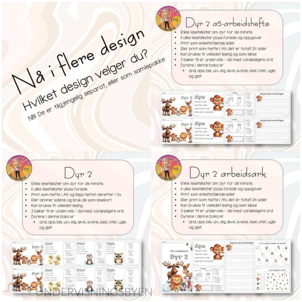 Lesetekster - Dyr 2 arbeidshefte - Bilde 2