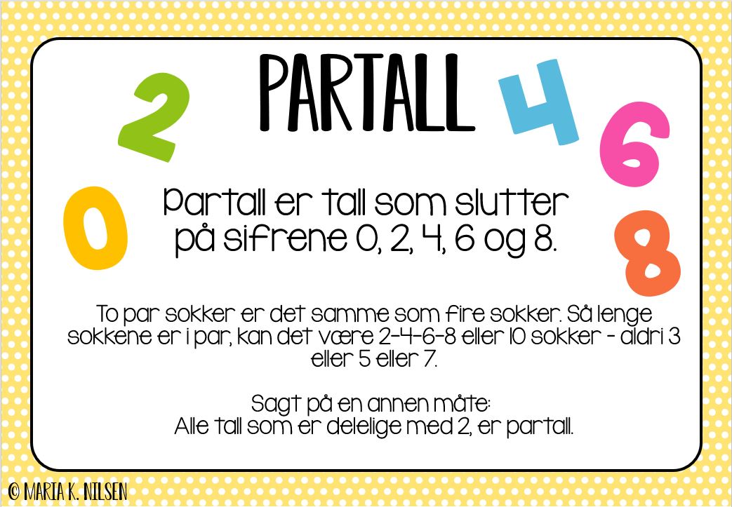 Partall, oddetall og primtall plakater