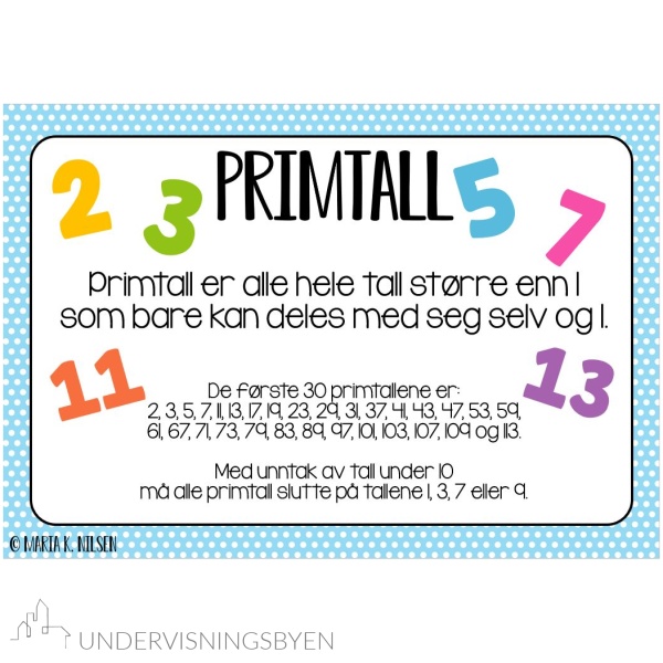 Partall, oddetall og primtall plakater - Bilde 3