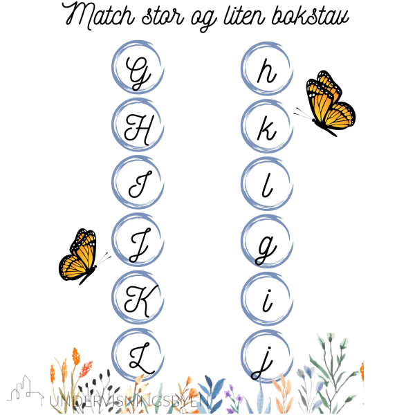Match store og små bokstaver / stavskift / løkkeskrift / sporing - Bilde 8