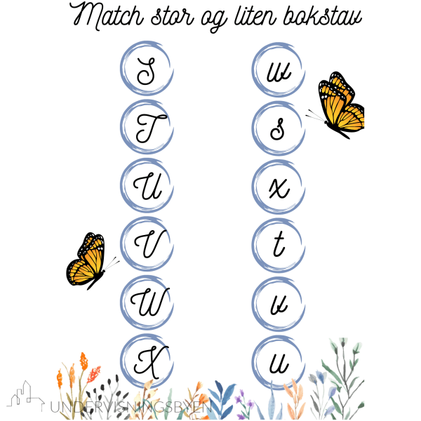 Match store og små bokstaver / stavskift / løkkeskrift / sporing - Bilde 6