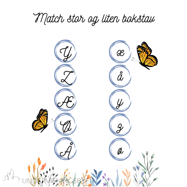 Match store og små bokstaver / stavskift / løkkeskrift / sporing - Bilde 5