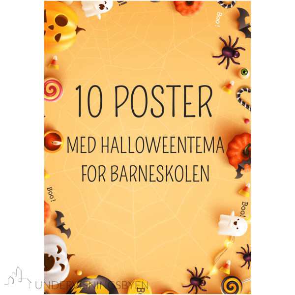 10 poster til halloween med mest matematikkoppgaver for småtrinnet / natursti - Bilde 2
