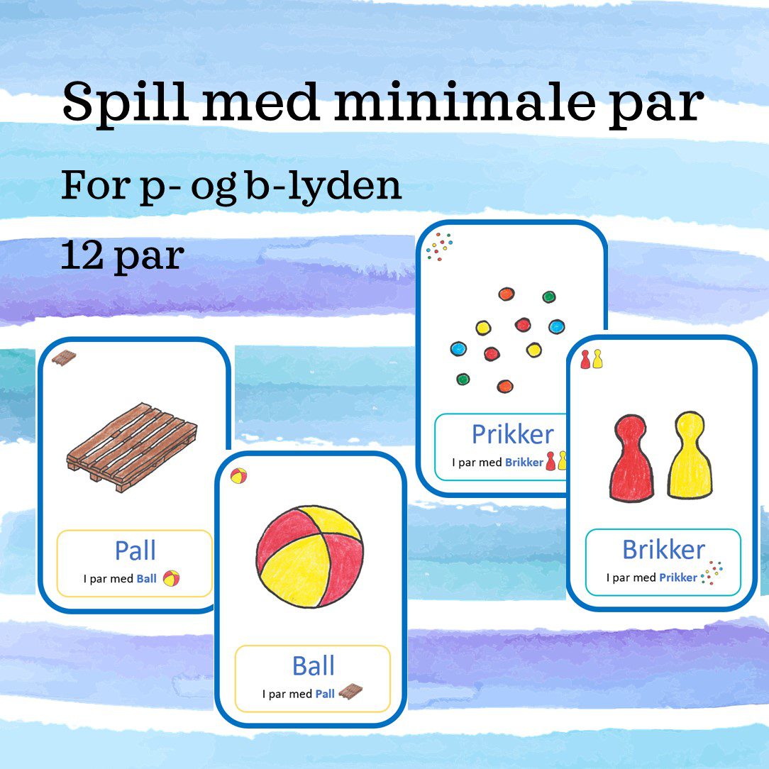 Spill med Minimale Par – P – B