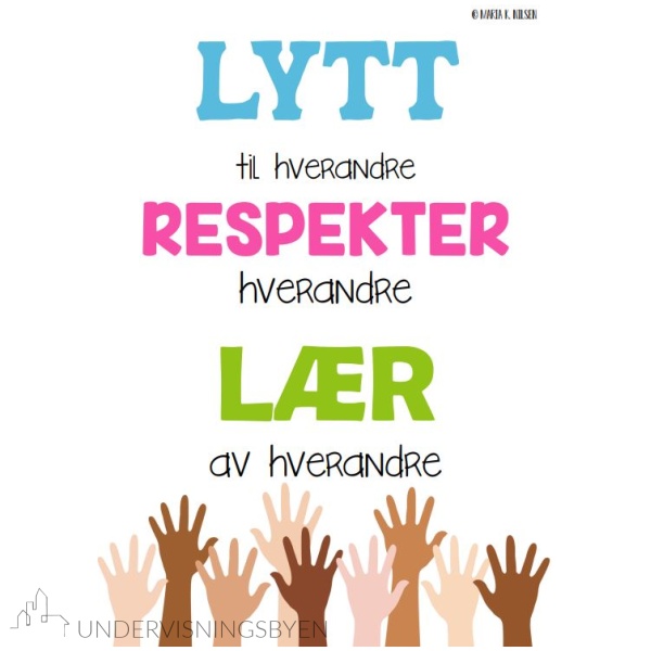 Plakat - Lytt, respekter og lær